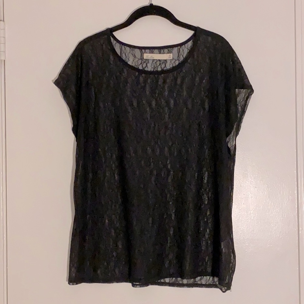 Madewell Hi-Line medium lace detail shirt